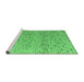 Sideview of Machine Washable Abstract Emerald Green Modern Area Rugs, wshabs4883emgrn