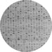 Round Machine Washable Abstract Gray Modern Rug, wshabs4883gry