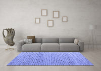 Machine Washable Abstract Blue Modern Rug, wshabs4883blu