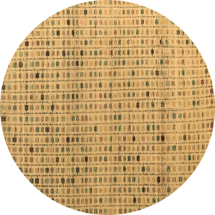 Round Machine Washable Abstract Brown Modern Rug, wshabs4883brn