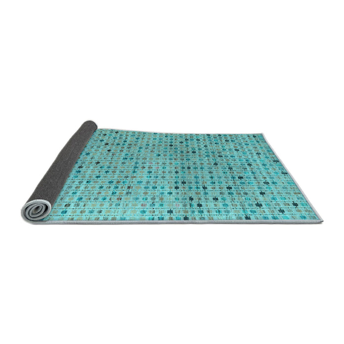 Sideview of Abstract Light Blue Modern Rug, abs4883lblu