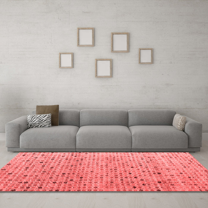Modern Red Washable Rugs