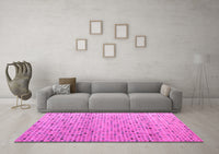 Machine Washable Abstract Pink Modern Rug, wshabs4883pnk