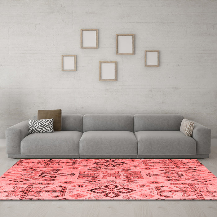 Modern Red Washable Rugs