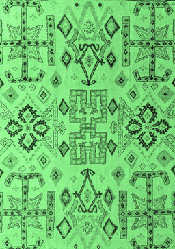 Abstract Emerald Green Modern Rug, abs4884emgrn