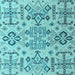 Square Machine Washable Abstract Light Blue Modern Rug, wshabs4884lblu