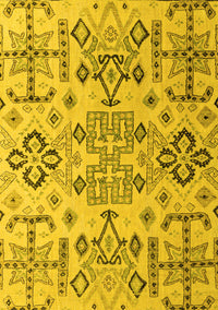 Abstract Yellow Modern Rug, abs4884yw