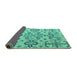 Sideview of Abstract Turquoise Modern Rug, abs4884turq