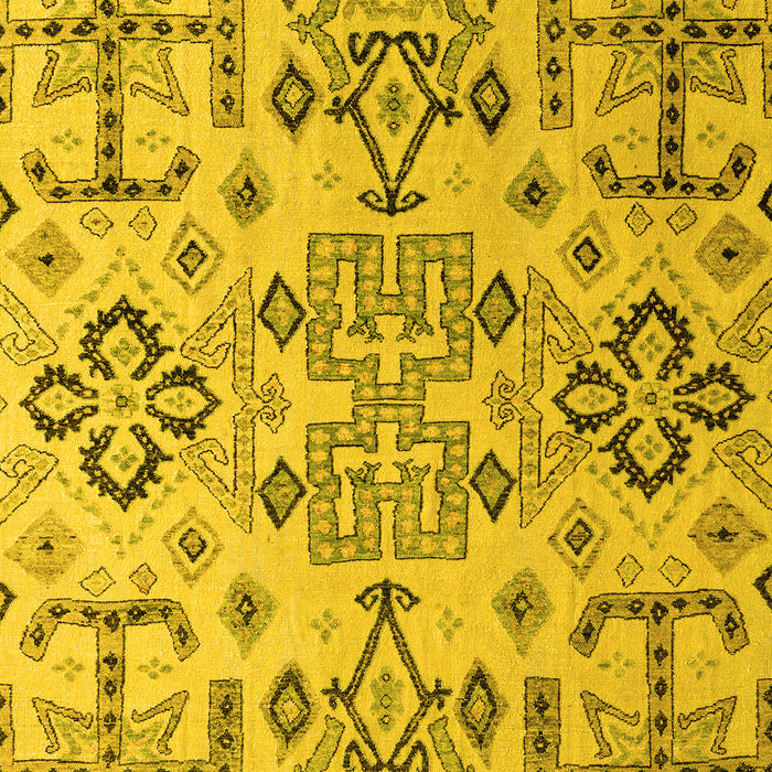 Machine Washable Abstract Yellow Modern Rug, wshabs4884yw