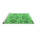 Sideview of Machine Washable Abstract Emerald Green Modern Area Rugs, wshabs4884emgrn