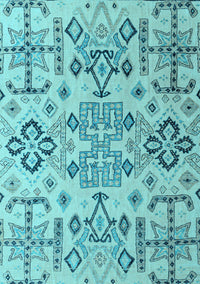 Abstract Light Blue Modern Rug, abs4884lblu