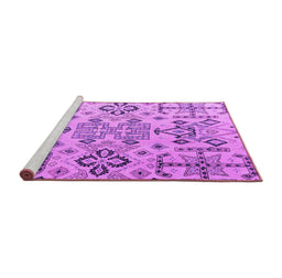 Sideview of Machine Washable Abstract Purple Modern Area Rugs, wshabs4884pur