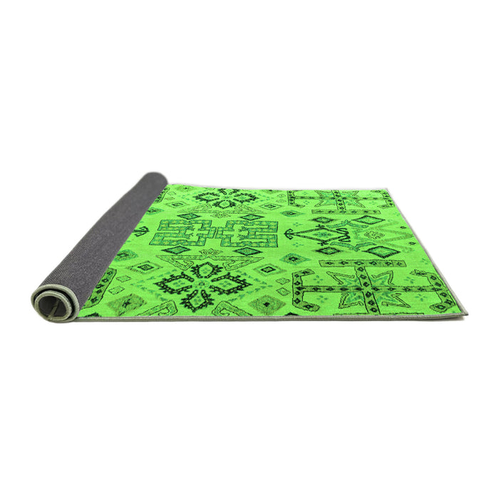 Sideview of Abstract Green Modern Rug, abs4884grn