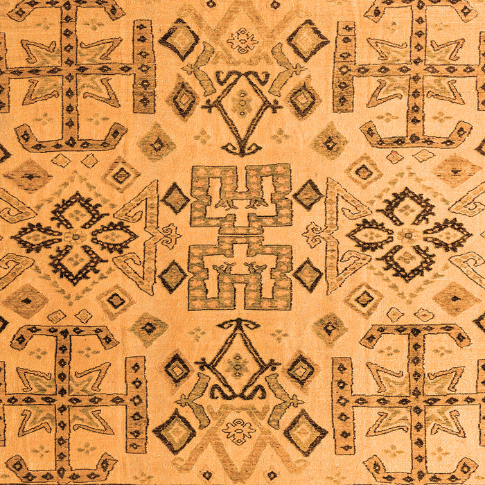 Square Machine Washable Abstract Orange Modern Area Rugs, wshabs4884org