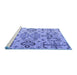 Sideview of Machine Washable Abstract Blue Modern Rug, wshabs4884blu