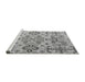 Sideview of Machine Washable Abstract Gray Modern Rug, wshabs4884gry