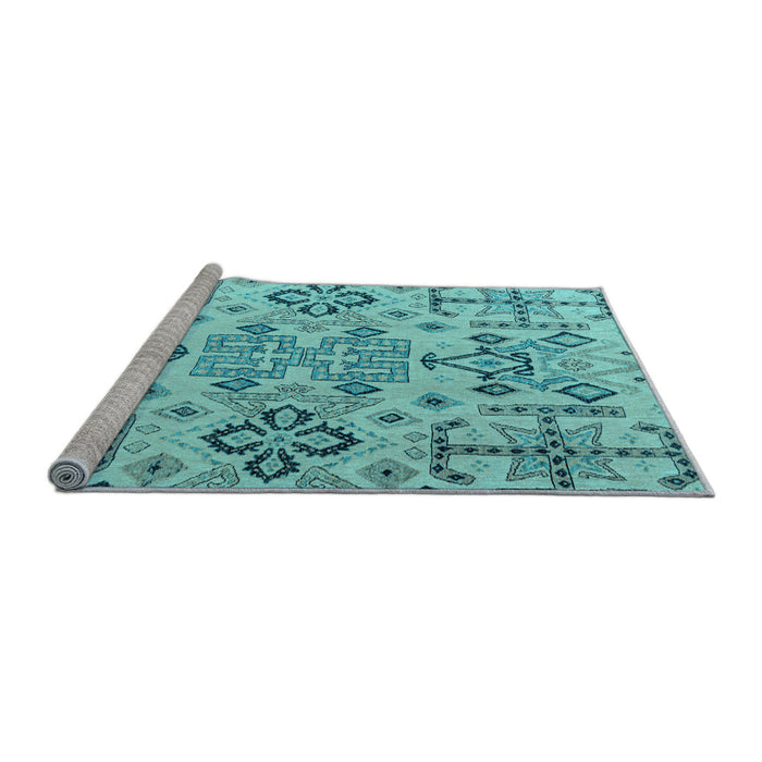 Sideview of Machine Washable Abstract Light Blue Modern Rug, wshabs4884lblu