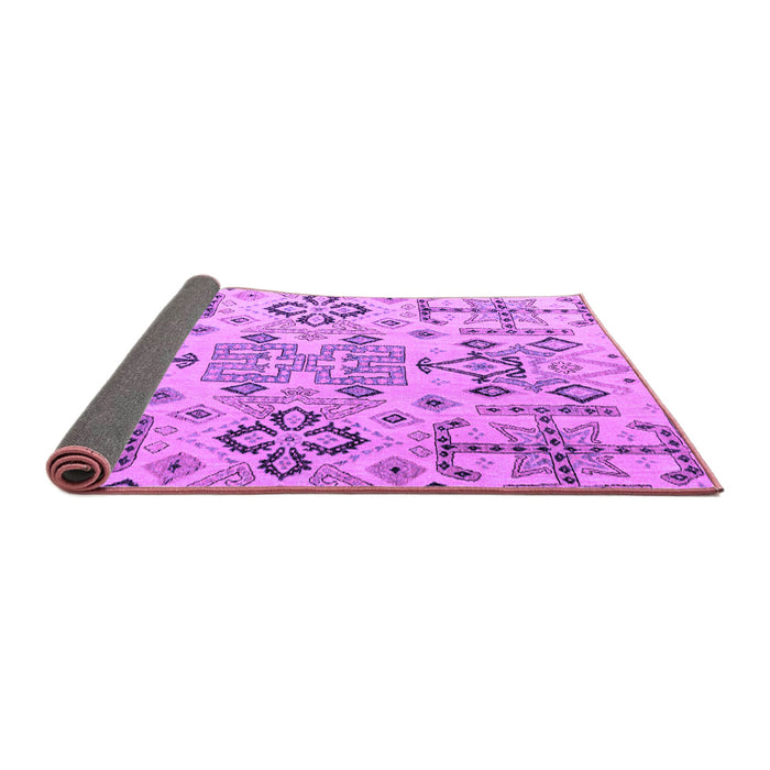 Sideview of Abstract Purple Modern Rug, abs4884pur
