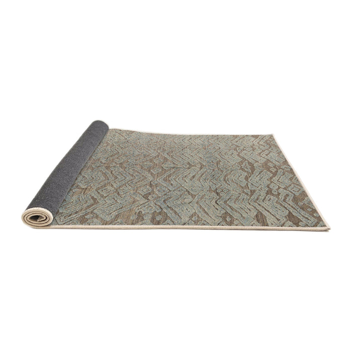 Sideview of Abstract Khaki Green Modern Rug, abs4885