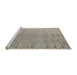 Sideview of Machine Washable Abstract Khaki Green Rug, wshabs4885