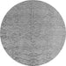 Round Abstract Gray Modern Rug, abs4885gry