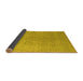 Sideview of Abstract Yellow Modern Rug, abs4885yw