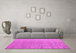 Machine Washable Abstract Pink Modern Rug in a Living Room, wshabs4885pnk