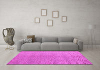 Machine Washable Abstract Pink Modern Rug, wshabs4885pnk