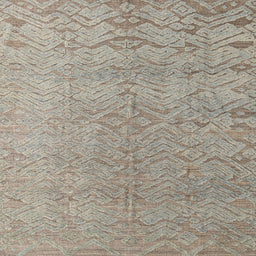 Square Machine Washable Abstract Khaki Green Rug, wshabs4885