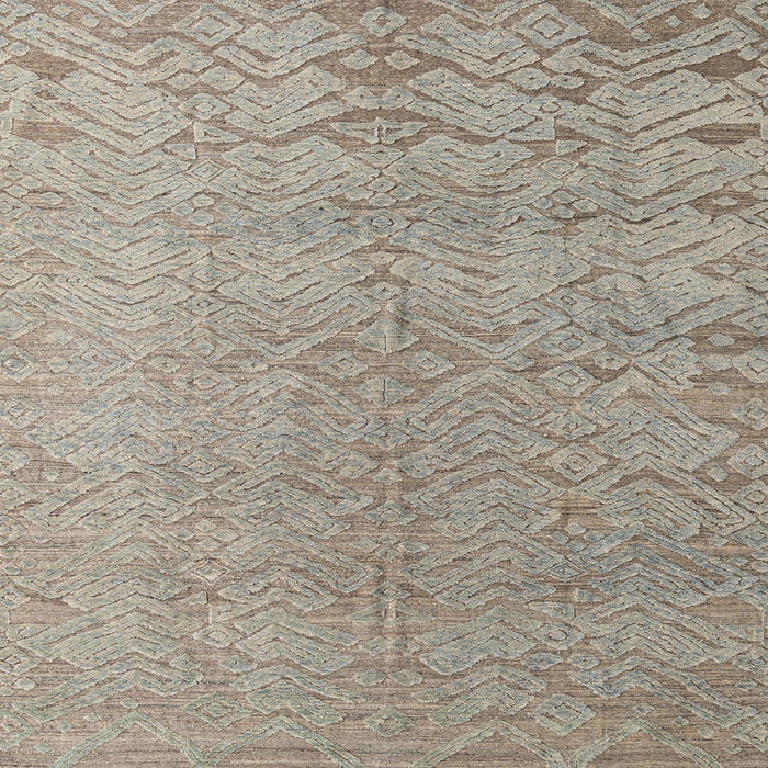 Square Machine Washable Abstract Khaki Green Rug, wshabs4885