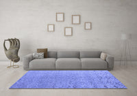 Machine Washable Abstract Blue Modern Rug, wshabs4885blu