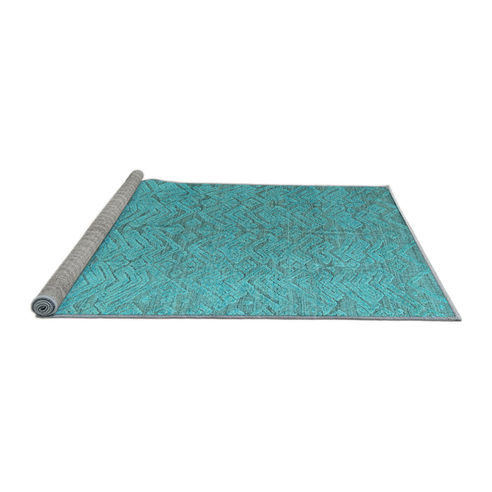 Sideview of Machine Washable Abstract Light Blue Modern Rug, wshabs4885lblu
