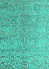 Abstract Turquoise Modern Rug, abs4885turq