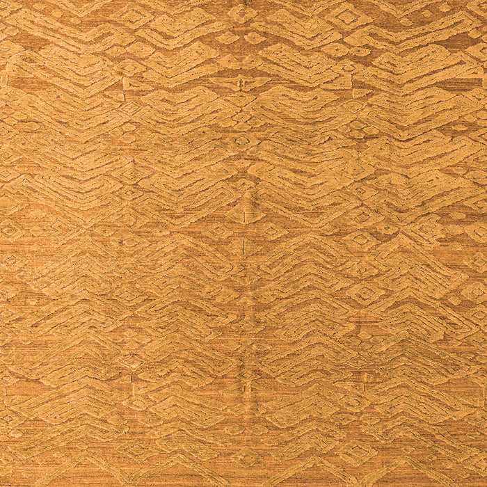 Square Machine Washable Abstract Orange Modern Area Rugs, wshabs4885org