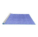 Sideview of Machine Washable Abstract Blue Modern Rug, wshabs4885blu