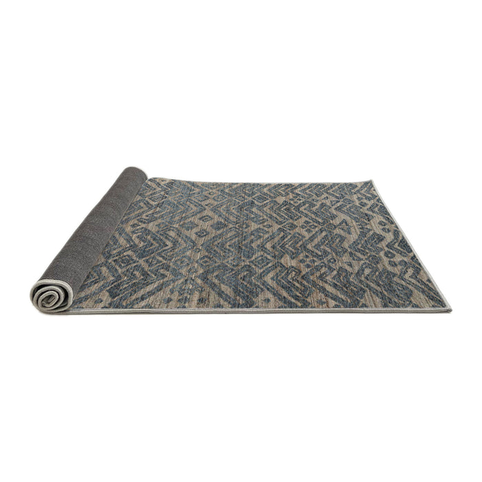 Sideview of Abstract Gunmetal Gray Modern Rug, abs4886
