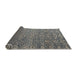 Sideview of Abstract Gunmetal Gray Modern Rug, abs4886