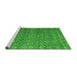 Sideview of Machine Washable Abstract Green Modern Area Rugs, wshabs4886grn