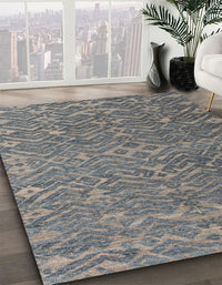 Abstract Gunmetal Gray Modern Rug, abs4886