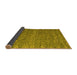 Sideview of Abstract Yellow Modern Rug, abs4886yw