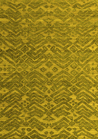 Abstract Yellow Modern Rug, abs4886yw