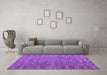 Machine Washable Abstract Purple Modern Area Rugs in a Living Room, wshabs4886pur