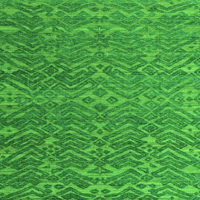 Square Machine Washable Abstract Green Modern Area Rugs, wshabs4886grn