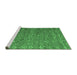 Sideview of Machine Washable Abstract Emerald Green Modern Area Rugs, wshabs4886emgrn