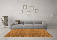 Machine Washable Abstract Orange Modern Rug, wshabs4886org