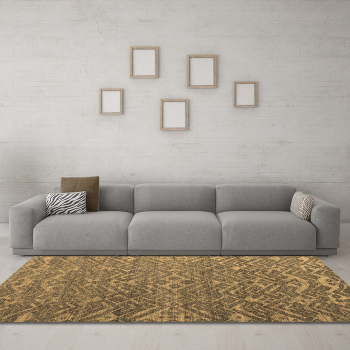 Machine Washable Abstract Brown Modern Rug in a Living Room,, wshabs4886brn