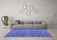 Machine Washable Abstract Blue Modern Rug, wshabs4886blu