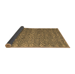 Sideview of Abstract Brown Modern Rug, abs4886brn