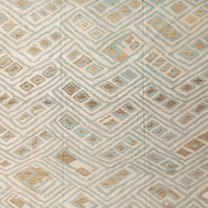 Square Abstract Camel Brown Modern Rug, abs4887