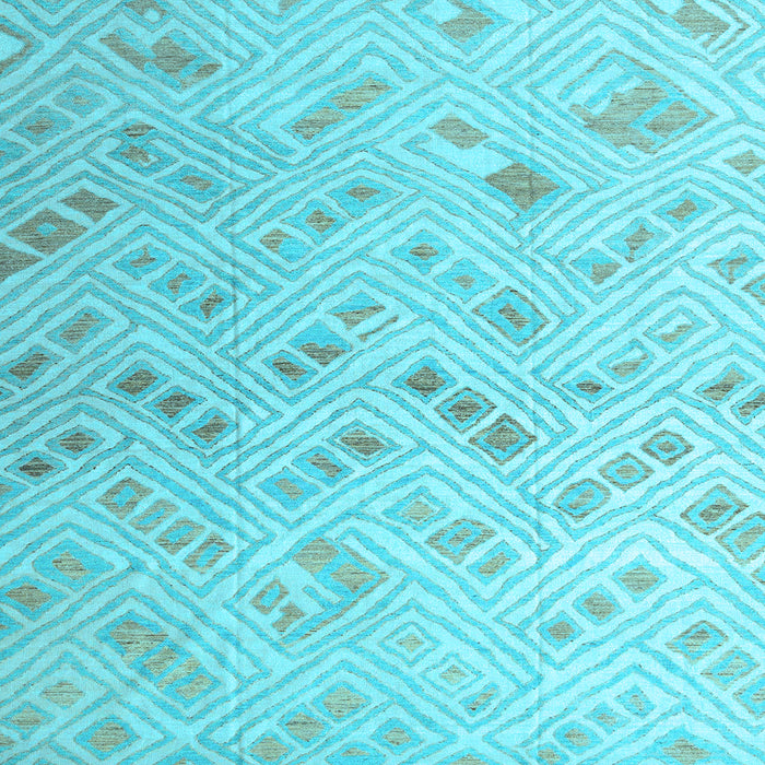 Square Machine Washable Abstract Light Blue Modern Rug, wshabs4887lblu